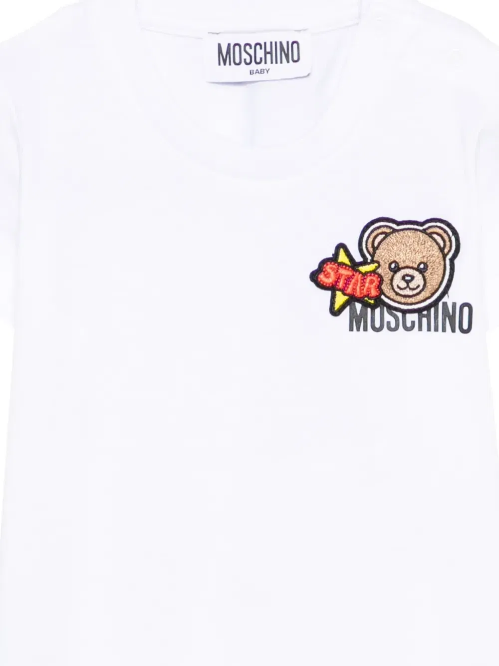 Футболка с аппликацией Moschino Kids, белый — фото 3