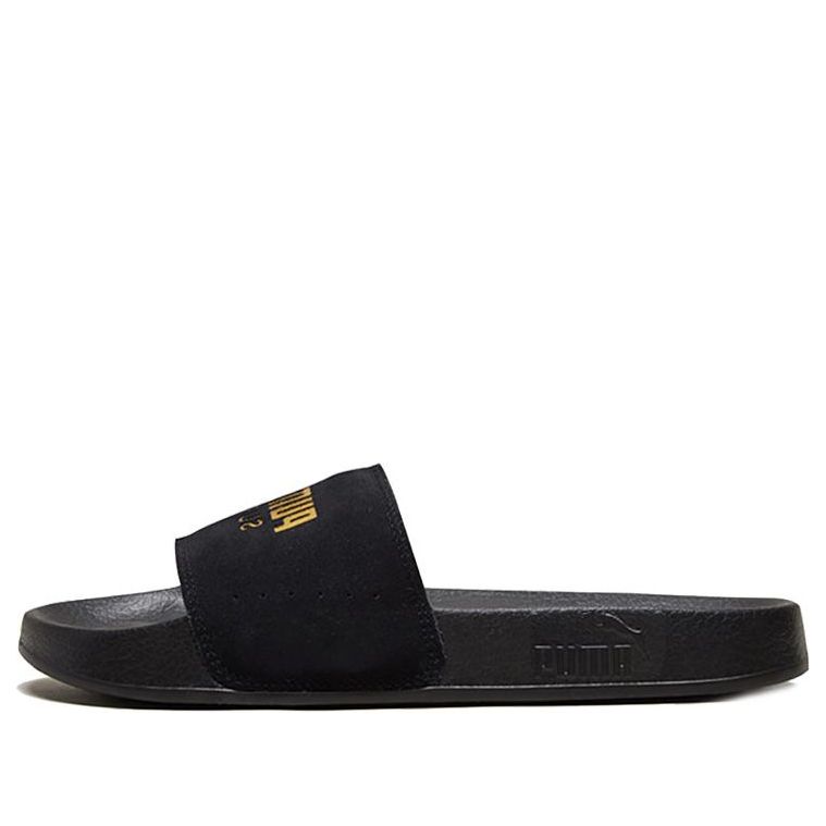 

Шлепанцы PUMA Leadcat Suede Slide 'Black Team Gold', черный