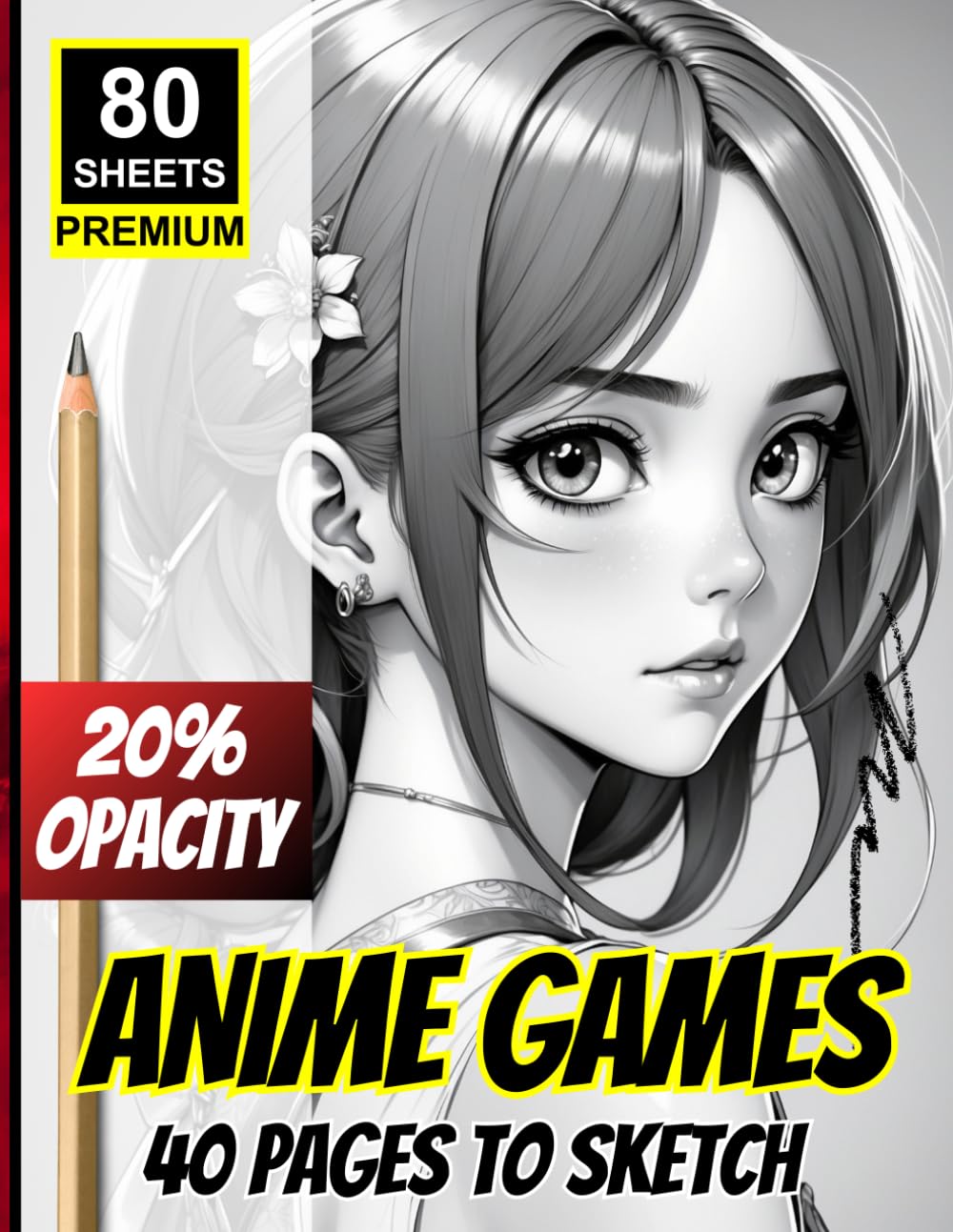

Anime Games: 40 Pages to Sketch: A Sketchbook Inspired by Anime Game Characters - Lightly Printed at 20% Opacity for Tracing, Redrawing, and Creative Practice (Independently published)