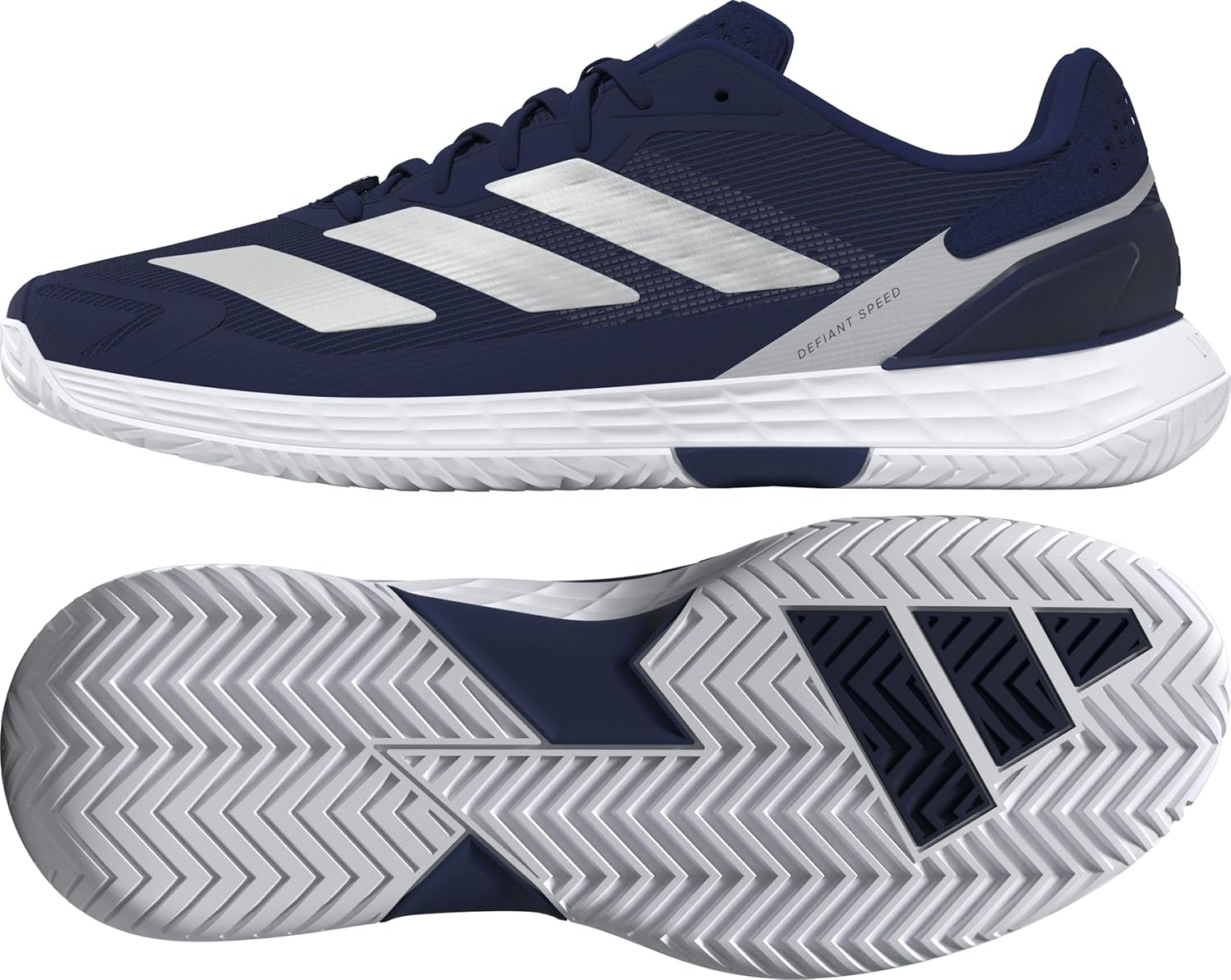 Мужские кроссовки Adidas Defiant Speed 2, белый/синий/темно-синий — фото 3