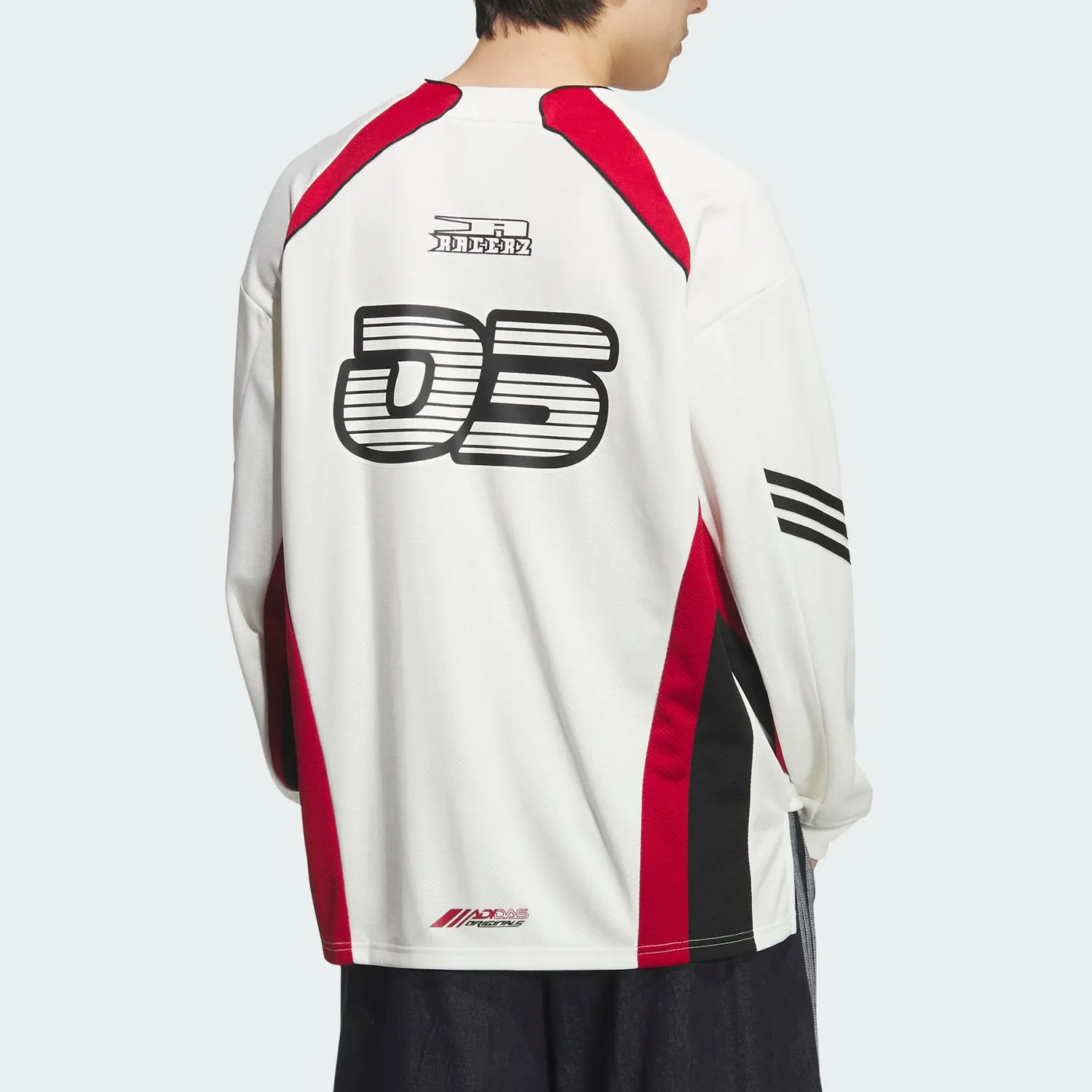 Adidas Originals Футболка Moto Jersey мужская Jade White/Red — фото 3