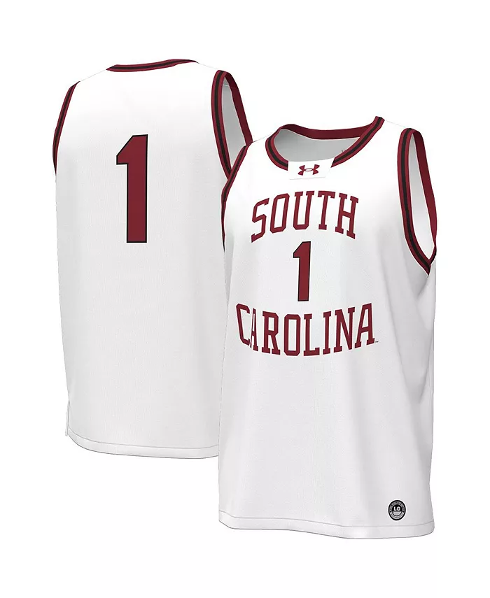 

Мужская баскетбольная майка-реплика #1 South Carolina Gamecocks Under Armour, белый