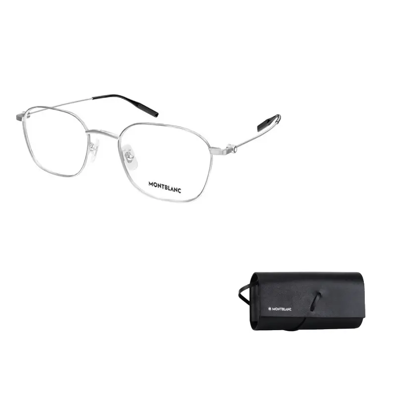 

MONTBLANC Титановые квадратные очки унисекс серебристые, Silver