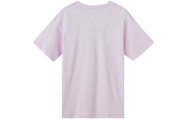 Футболка (WMNS) Nike Logo Plant Printing Casual Sports Round Neck Short Sleeve Pink Purple T-Shirt, розовый — фото 2