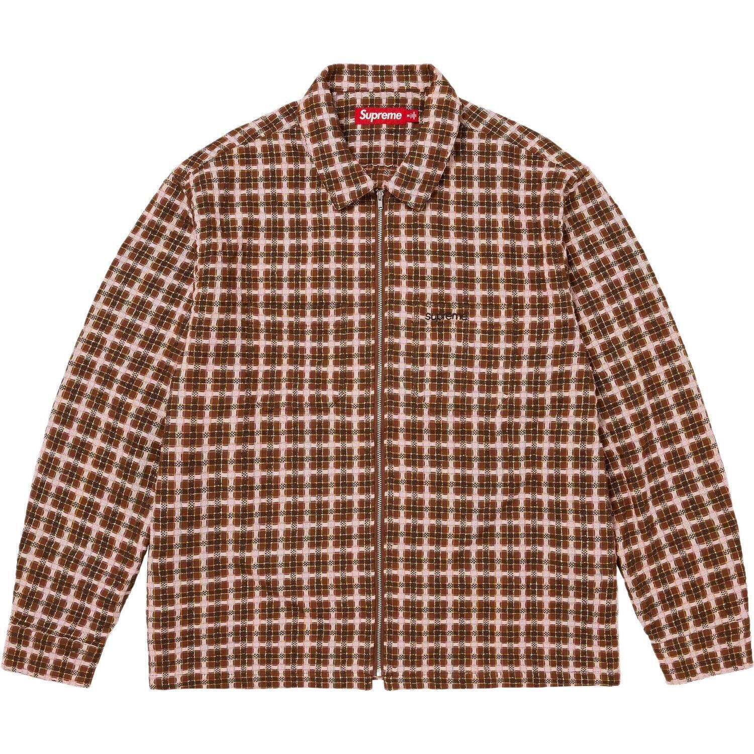 Металлическая клетчатая застегивающаяся рубашка unisex Supreme, черный — фото 2