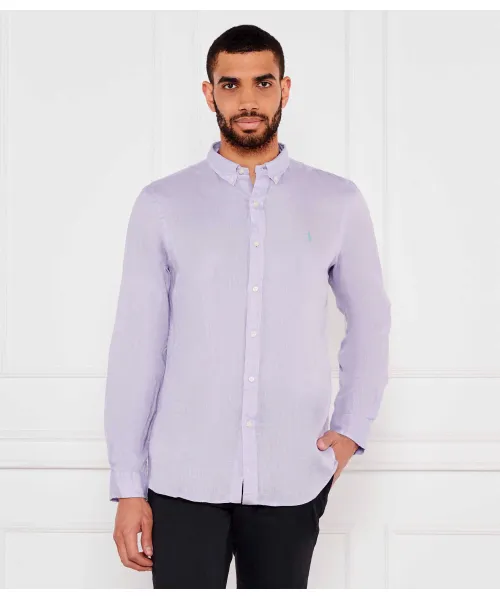 

Льняная рубашка Slim fit Polo Ralph Lauren, фиолетовый