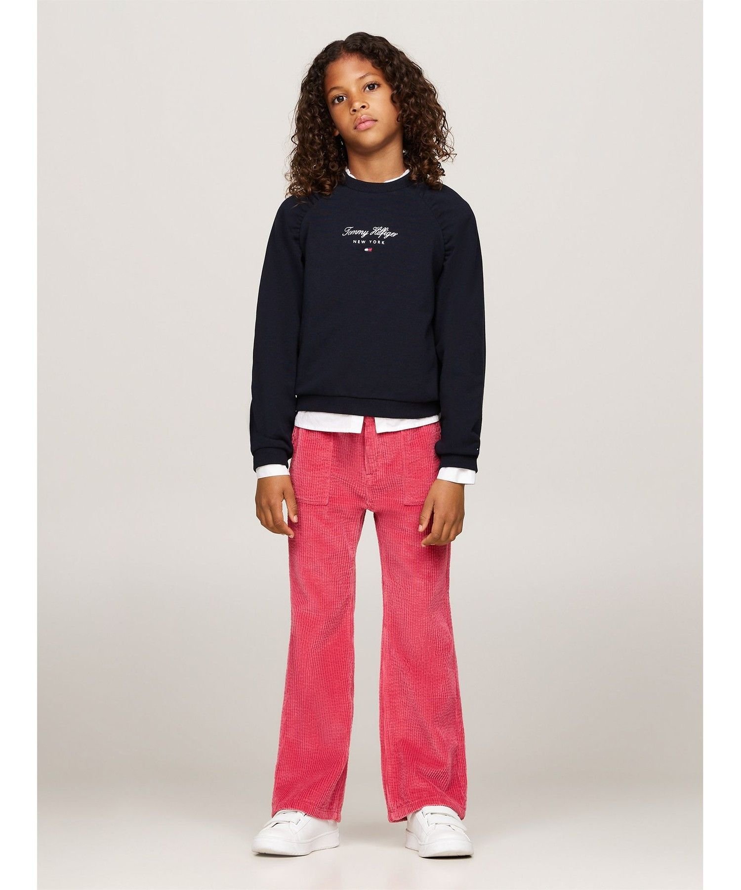 (K) Вельветовые брюки-клеш от TOMMY HILFIGER для девочек, Pink — фото 2