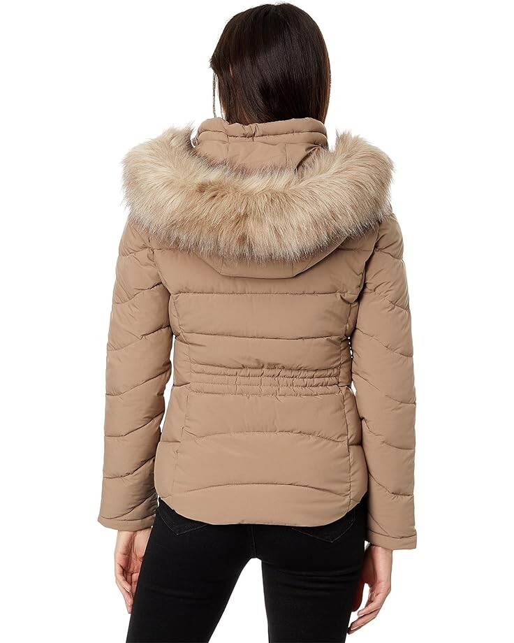 

Пуховик Calvin Klein Short Faux Fur Trim Puffer, цвет Owl