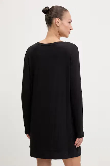Ночная рубашка из вискозы Element Nightie LS BOSS, черный — фото 2
