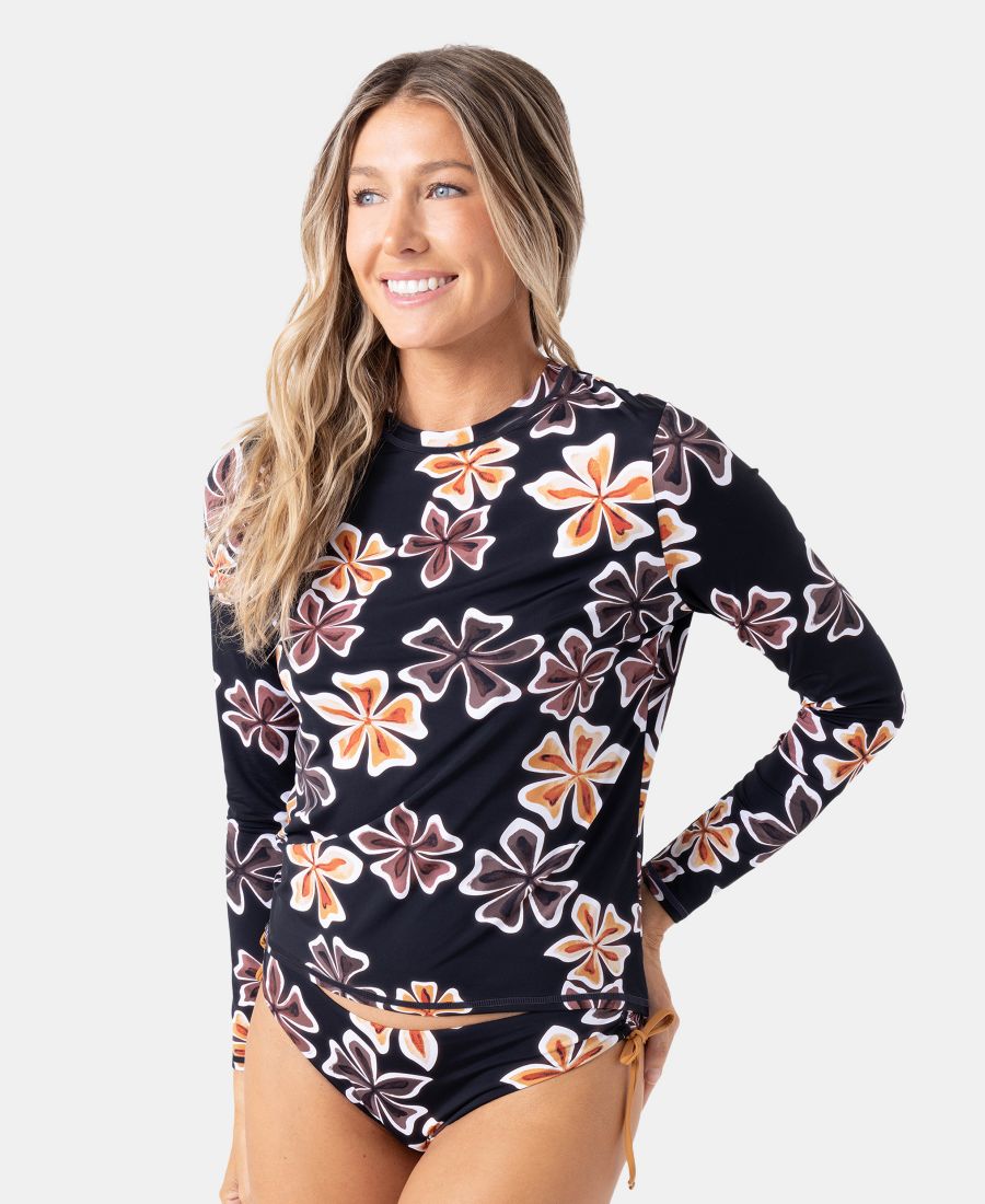 

Женская футболка-рашгард Playa Hermosa с длинными рукавами для катания на водных лыжах Roxy, Brown/Black, Черный, Женская футболка-рашгард Playa Hermosa с длинными рукавами для катания на водных лыжах Roxy, Brown/Black