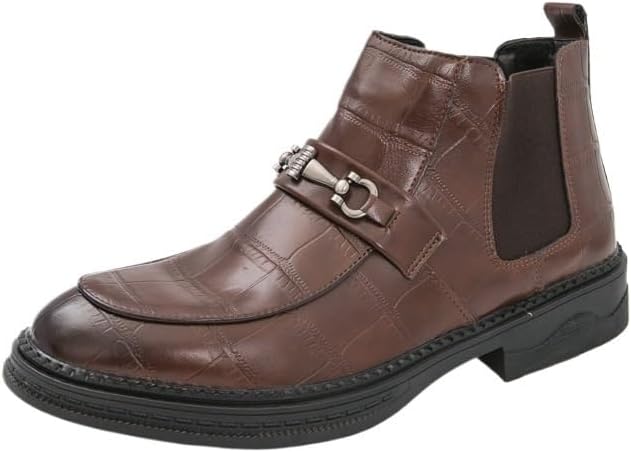 

Мужские ботинки, кожаные челси, противоскользящие и износостойкие, с удобной посадкой, модные, комфортные, для делового стиля Zestrelax, коричневый