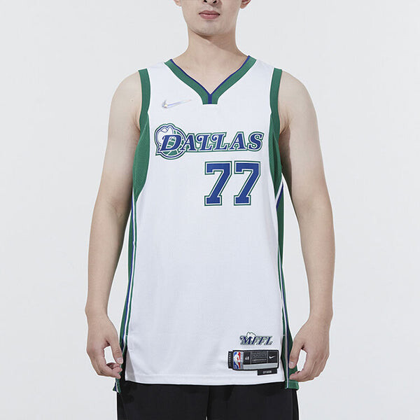 Майка Nike NBA Doncic Mavericks 75 Anniversary City limited SW Fan Edition Basketball Sports Jersey Vest White, белый — фото 3