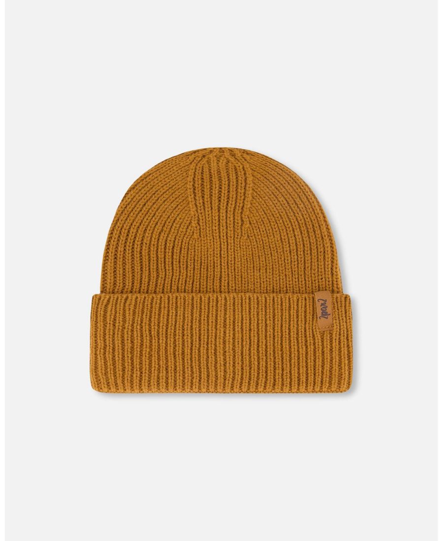 

Вязаная шапка для мальчика на межсезонье, коричневая, орехового цвета - для малышей/детей Deux par Deux, Brown pecan