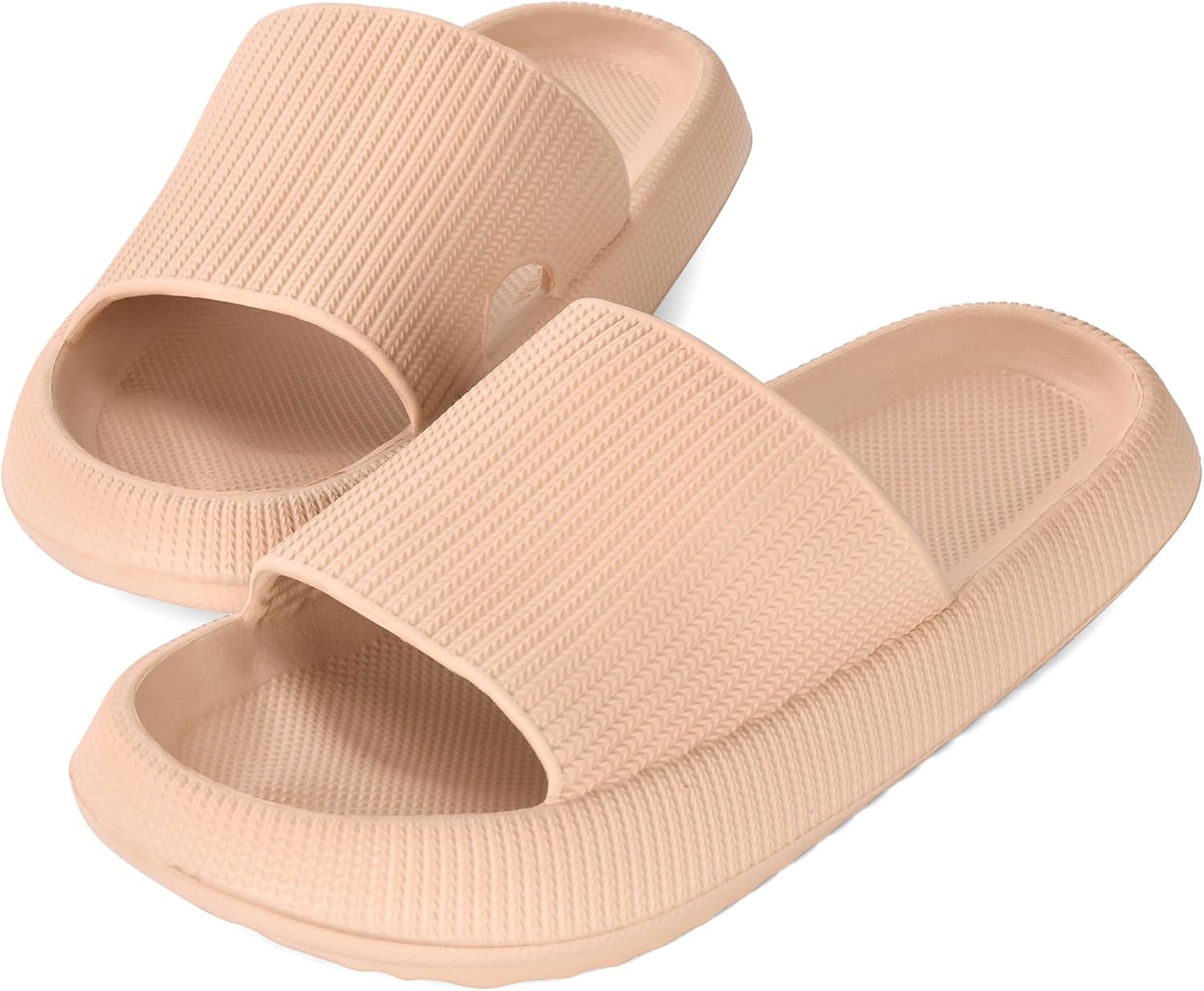 

MKP COLLECTION Унисекс шлепанцы Cloud с ультрадляной подошвой и 3D противоскользящим рисунком - быстро сохнущие банные сандалии для душа, бассейна и спортзала, легкие домашние тапочки-подушки для женщин и мужчин, хаки