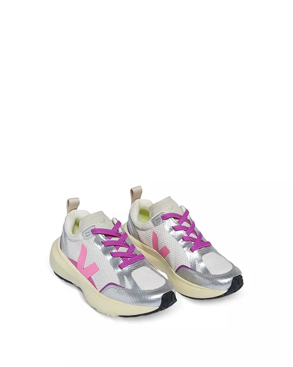 

Детские кроссовки унисекс из светло-голубой ткани Alveomesh на шнуровке - для малышей Veja, белый