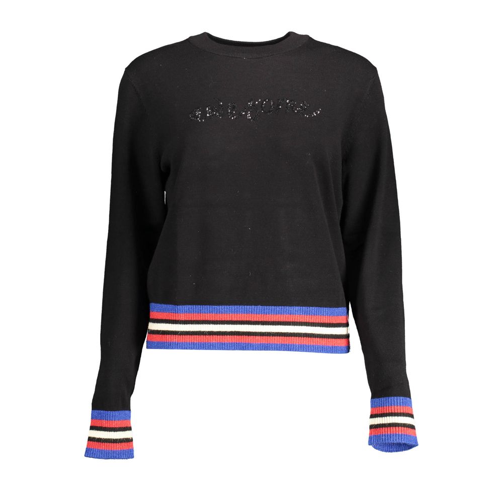 

Черный вискозный женский свитер Desigual