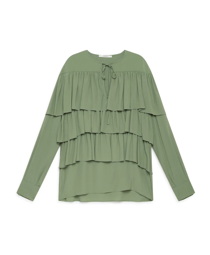 

Рубашка из струящегося крепа Maliparmi, зеленый