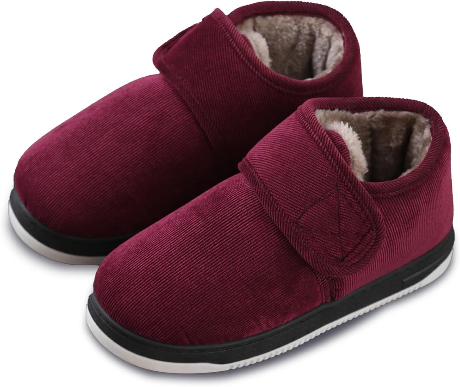 

Унисекс теплые тапочки-ботиночки, теплые ботильоны с регулируемой застежкой, удобные ботинки для ходьбы Natlead, красный