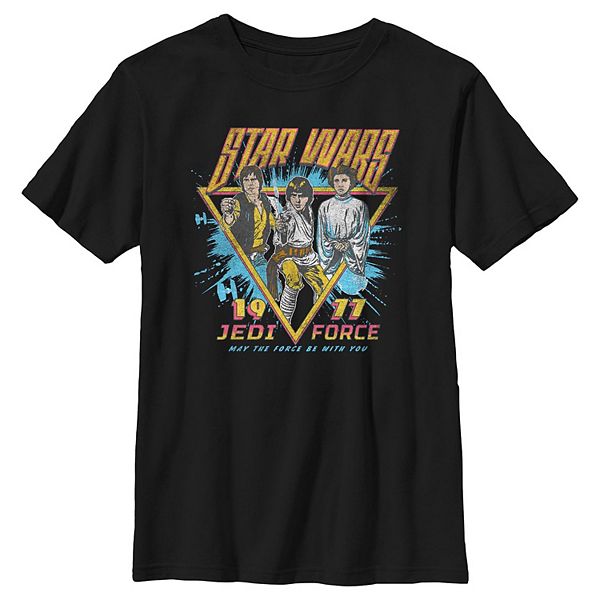 

Футболка с принтом Star Wars: A New Hope, Han Solo, Luke & Leia, Jedi Force 1977 Licensed Character