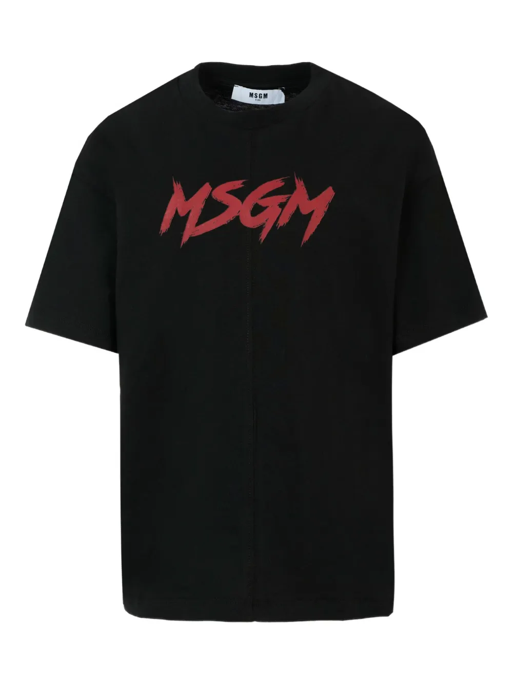 

Футболка с короткими рукавами и принтом логотипа MSGM Kids, черный