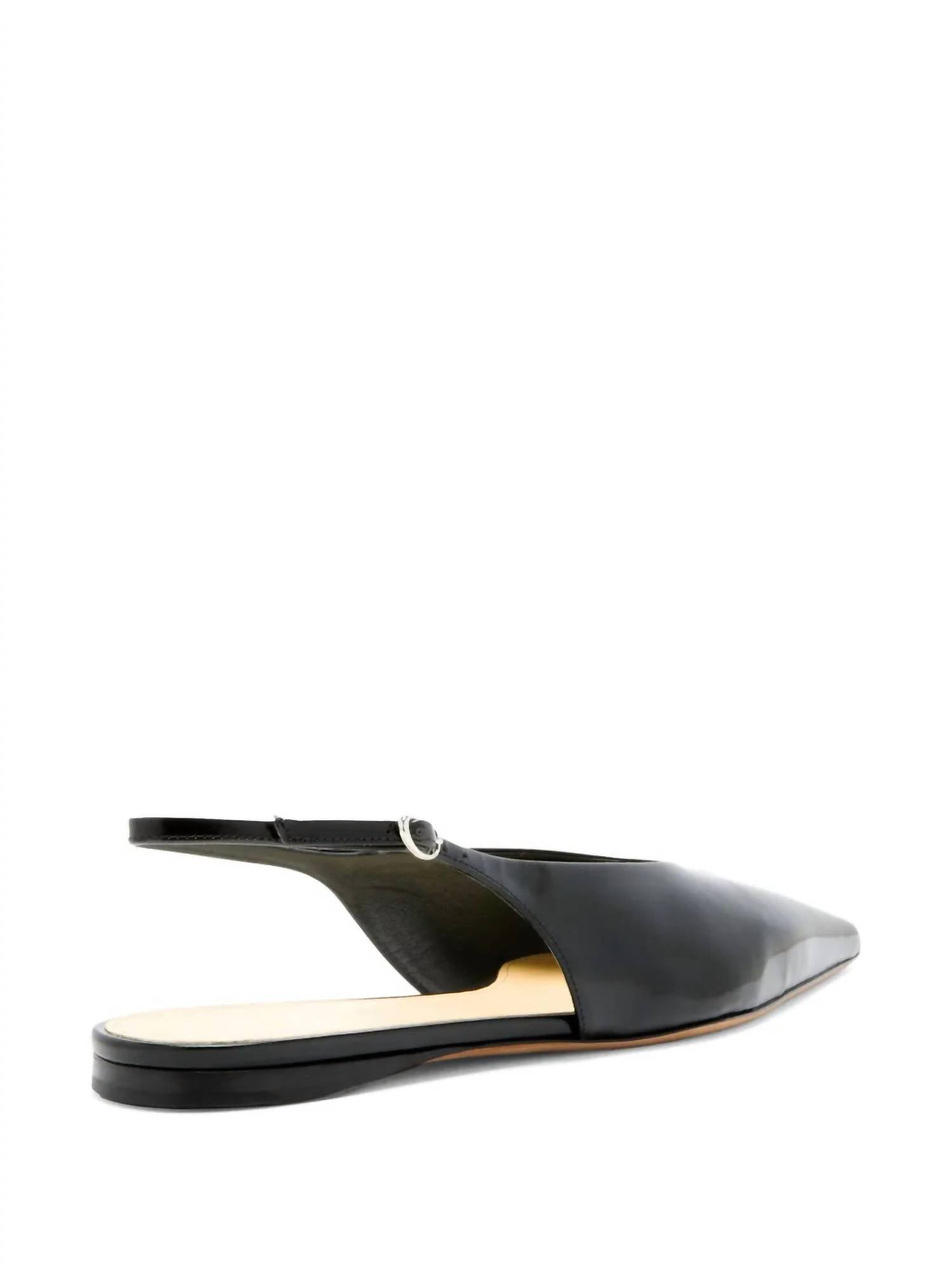 Женские туфли Slash Flat Slingbacks черного цвета Proenza Schouler — фото 2