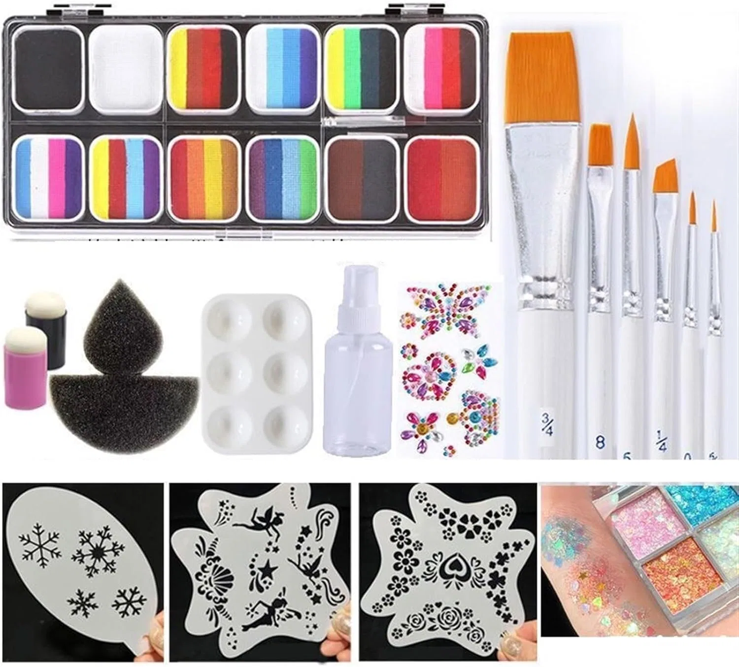 Набор для аквагрима Face Painting Kit WAOCEO, 5 цветов
