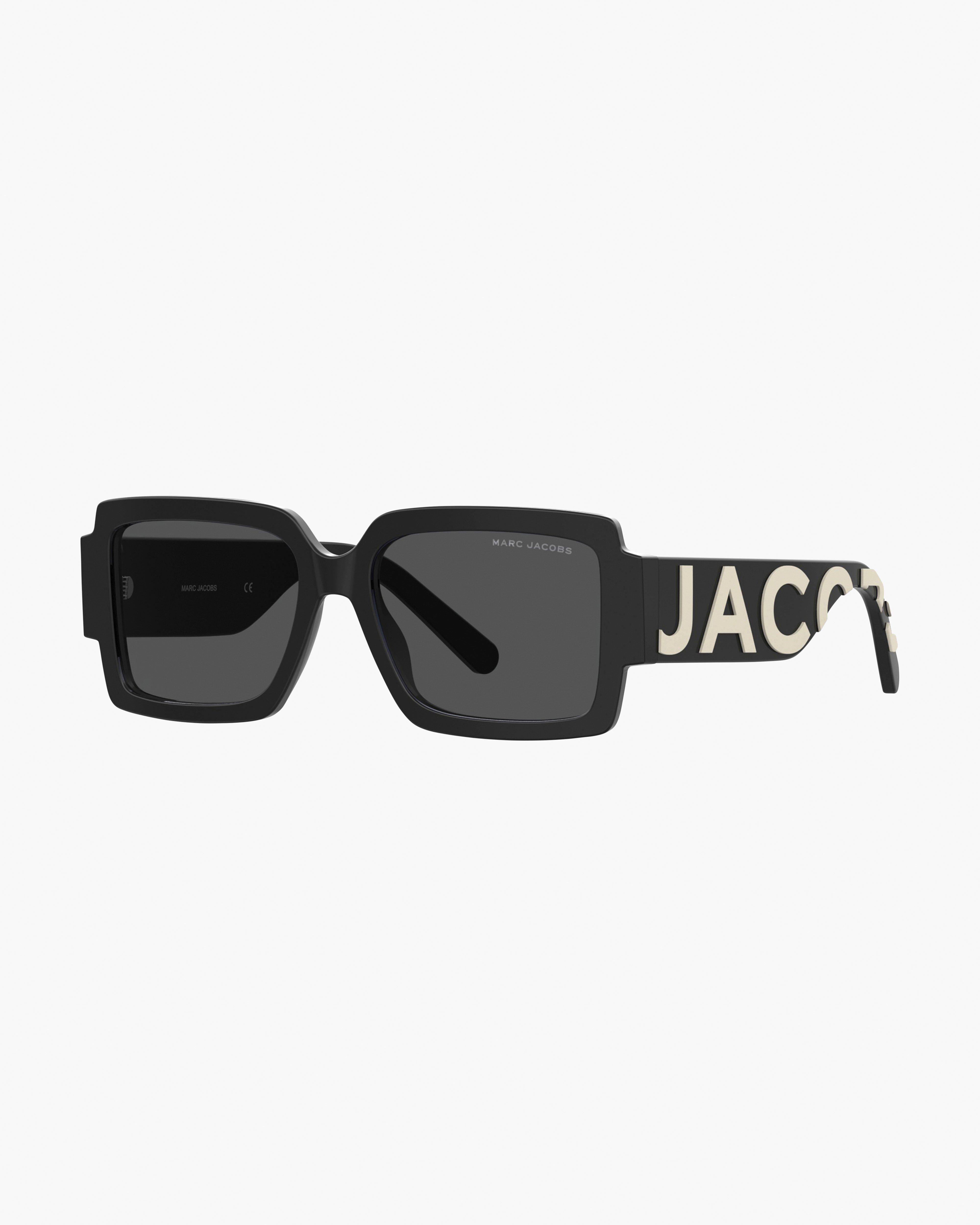 

Солнцезащитные очки с ярким логотипом Square Marc Jacobs, черный/белый