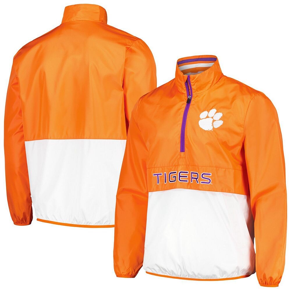 

Мужская футболка G-III Sports от Carl Banks Orange Clemson Tigers Cornerman с молнией до половины, цвет Clm Orange