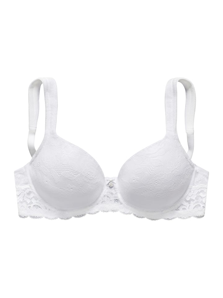 

Бюстгальтер с подушечками белого цвета LASCANA