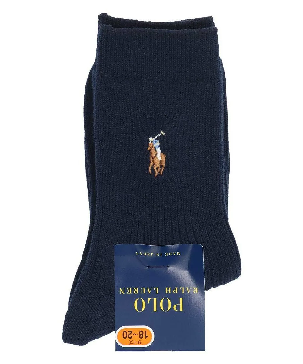 Детские ребристые носки POLO с многоточечной перфорацией Polo Ralph Lauren, 68. Navy — фото 2