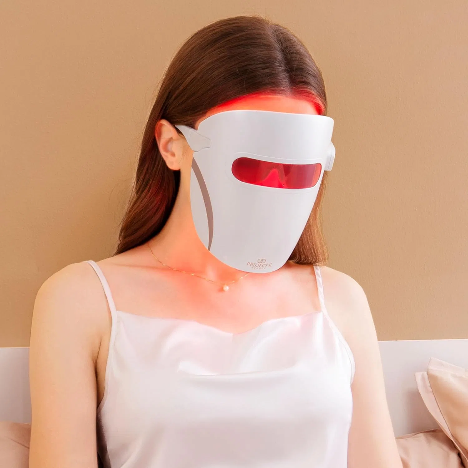 Маска для лица Project E Beauty — Инфракрасная, красный и синий свет, для всех типов кожи, белый — фото 3