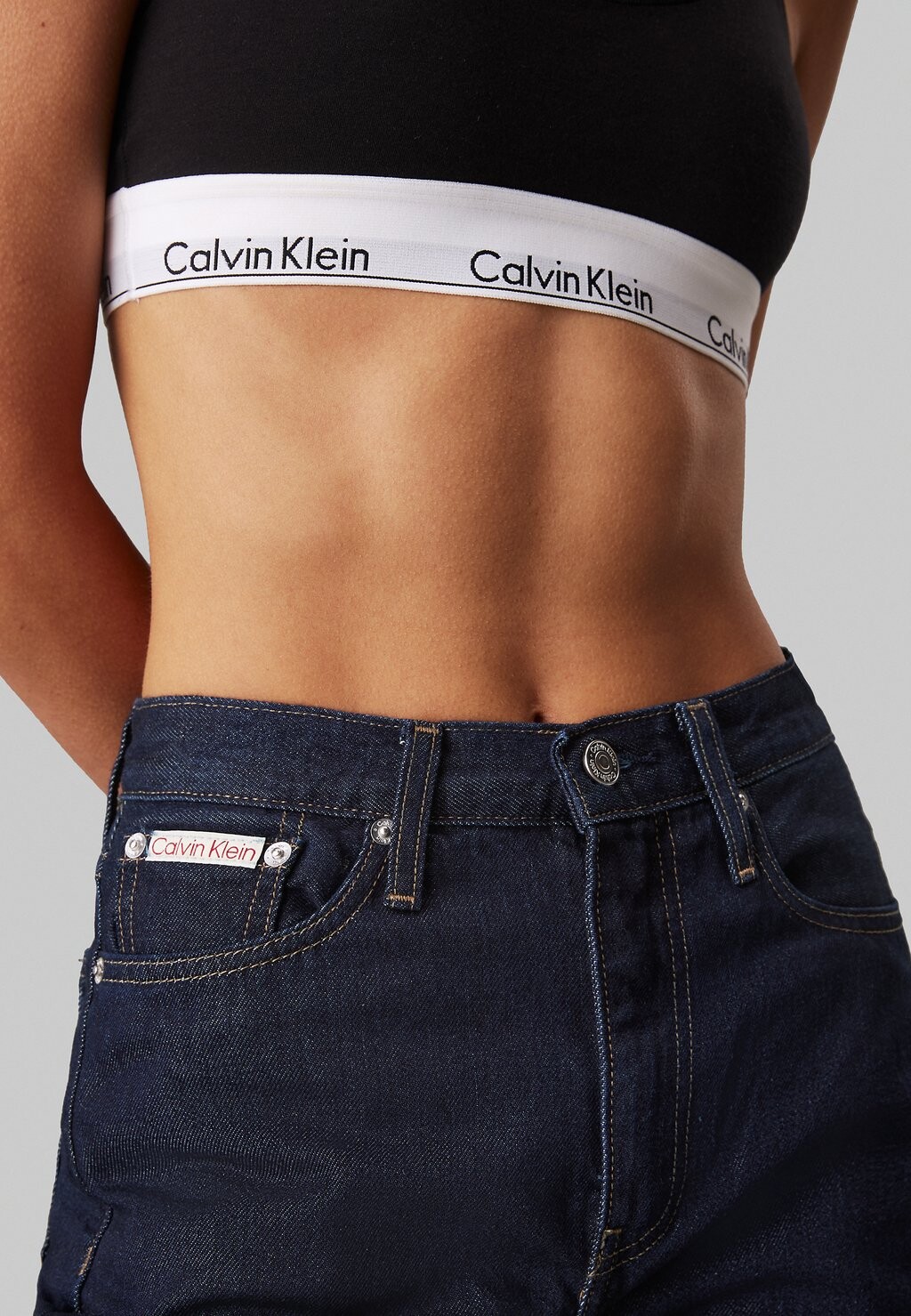 

Джинсы прямого кроя HIGH RISE Calvin Klein Jeans, синий