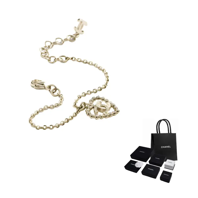 

CHANEL Золотой металлический браслет для женщин