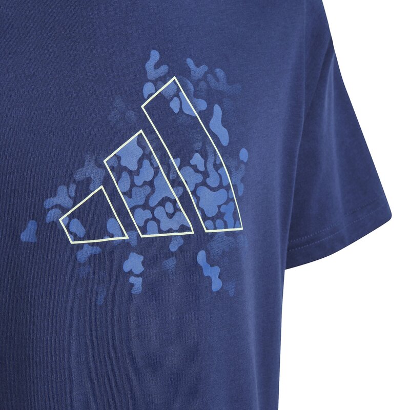 Футболка с тренировочным рисунком для детей Adidas, цвет dkblue — фото 3
