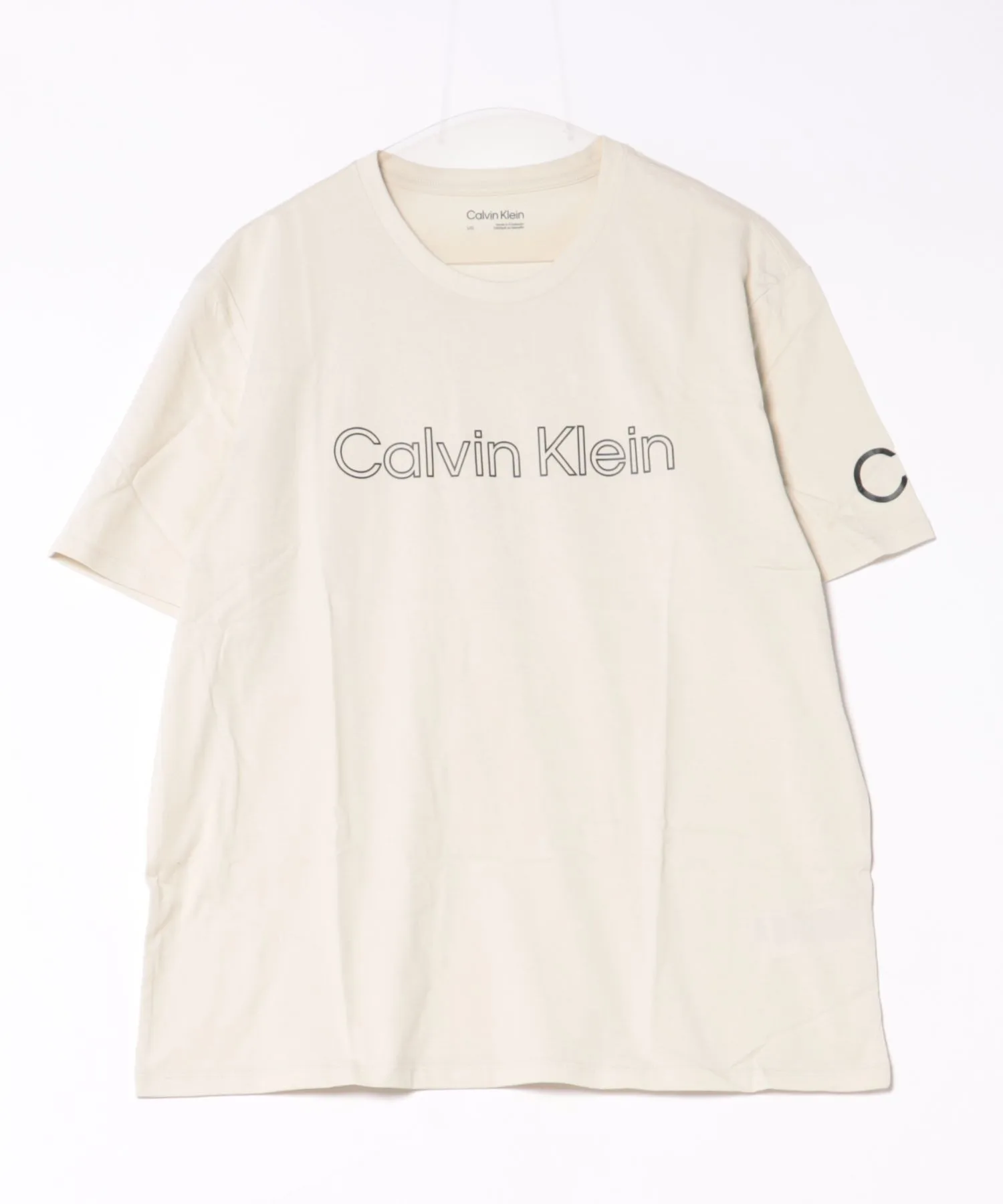 Унисекс футболка с логотипом CK из 100% хлопка Calvin Klein ivory