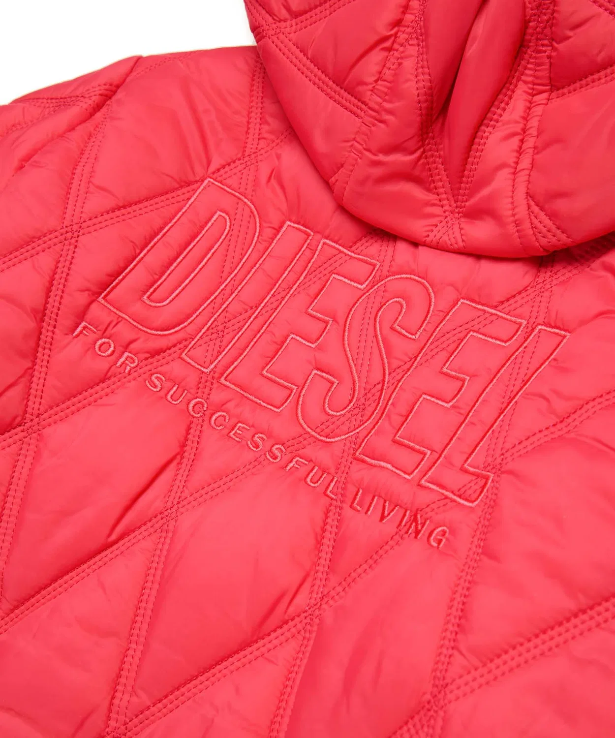 Детская куртка-худи на молнии Diesel розовая — фото 4