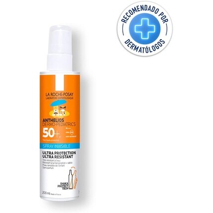 Anthelios Dermo-Pediatrics Невидимый спрей Spf50+ без отдушек, 200 мл, La Roche-Posay — фото 2