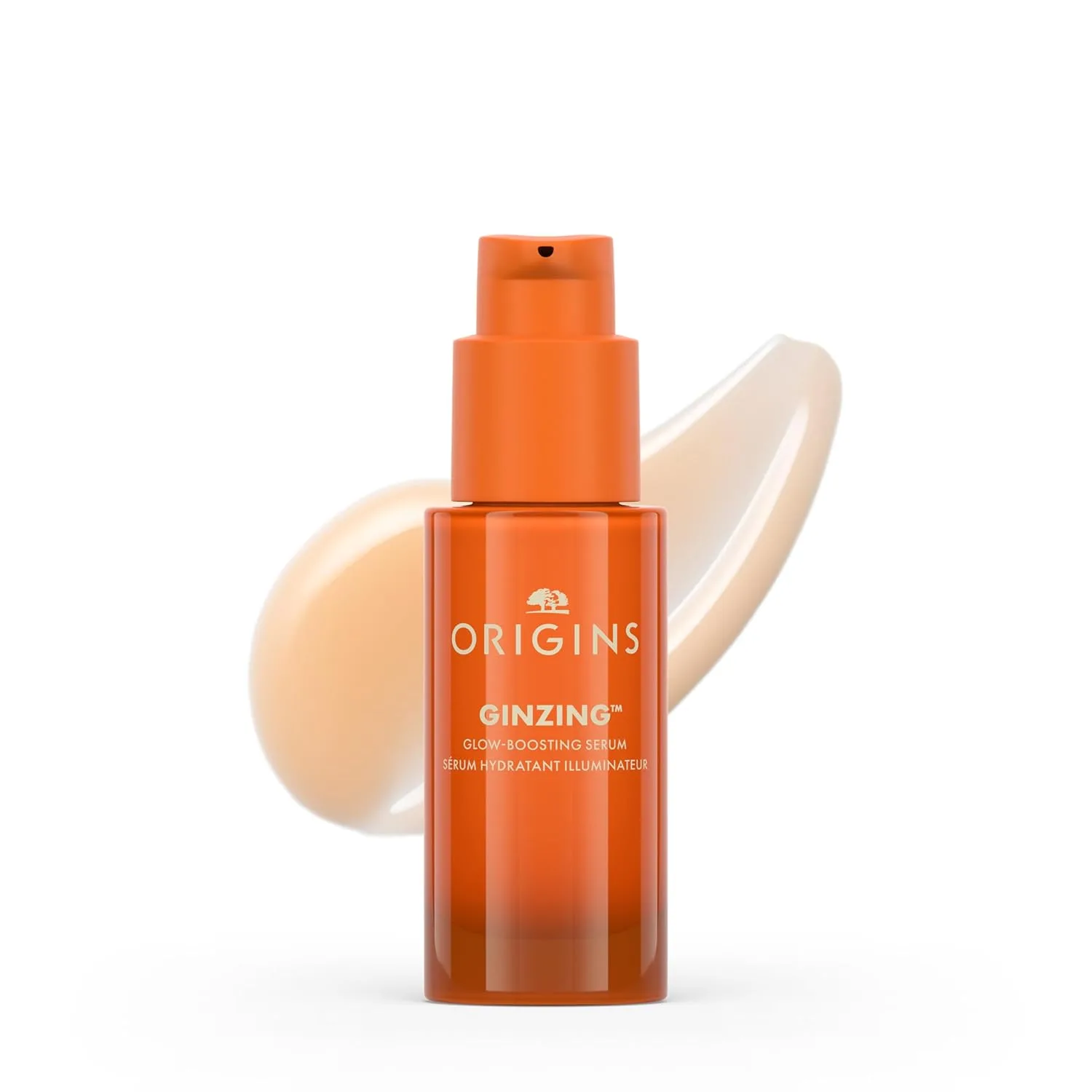 Сыворотка для лица Origins GinZing с витамином С, кофеином и женьшенем, придающая коже сияние | Более гладкая кожа и менее заметные поры, 30 мл