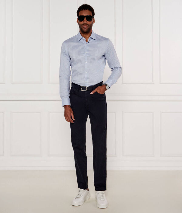 Рубашка кошула h-hank-kent-c1-214 Slim fit Boss, синий — фото 2