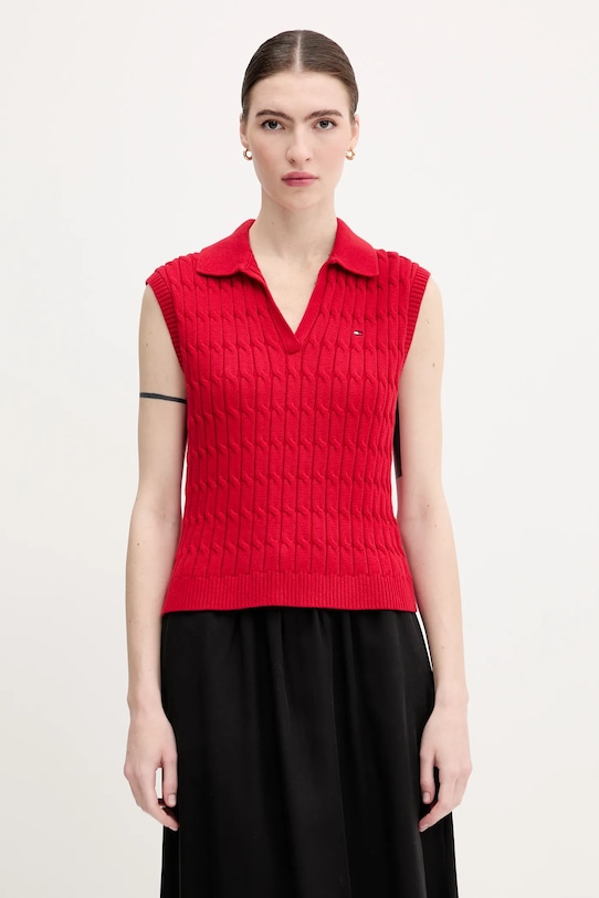 

Хлопковая жилетка Tommy Hilfiger, красный