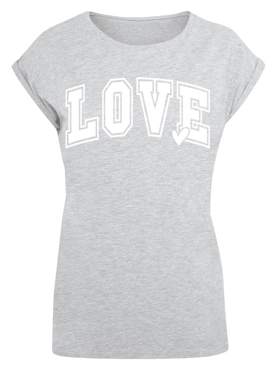 

Рубашка F4NT4STIC Love University Valentinstag Herz, пятнистый серый