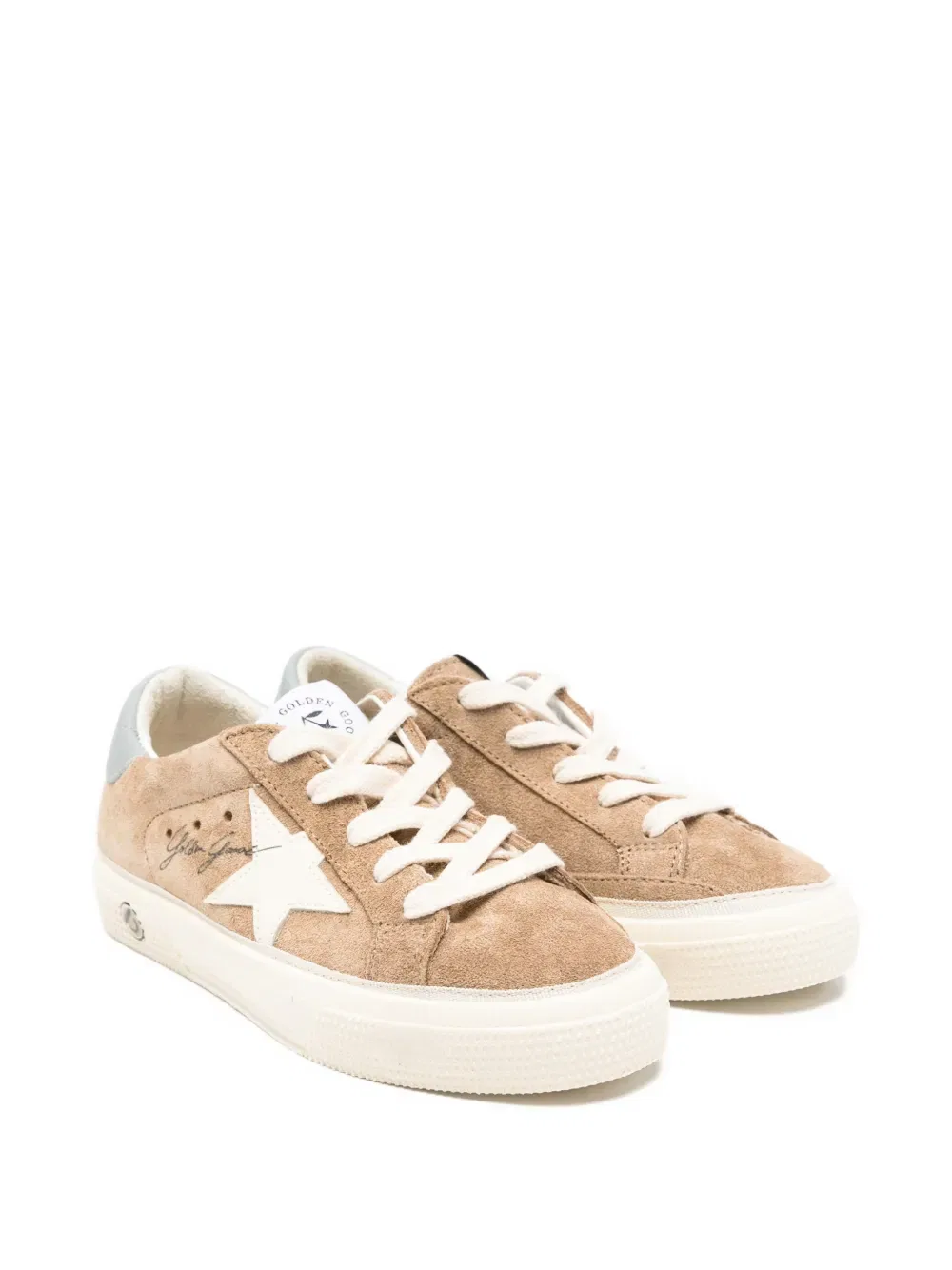 Замшевые кроссовки Hi Star Golden Goose Kids, коричневый