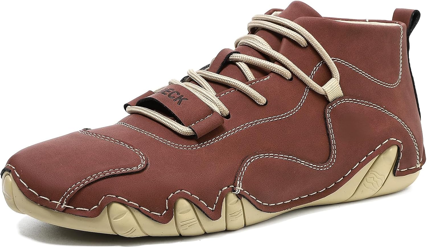 

Мужские ручной работы кожаные высокие ботинки водонепроницаемые противоскользящие кроссовки Abborora, красный