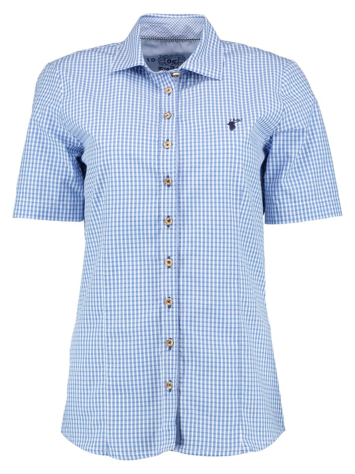 

Традиционная блузка Шулани средне-синего цвета OS-Trachten