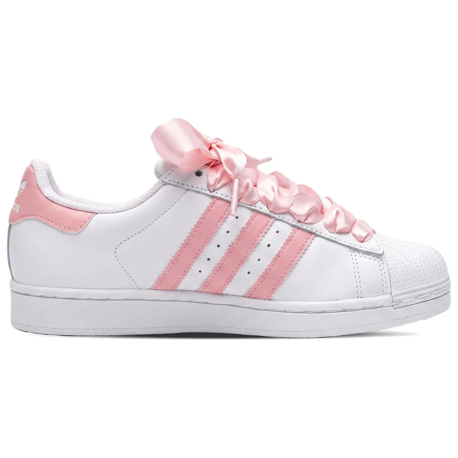 Детские скейтборд-кроссовки с низким верхом Superstar 2 Adidas Originals, White Pink — фото 4