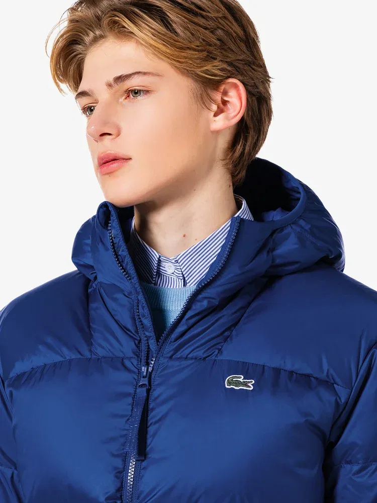 Пуховик мужской с капюшоном, модель BH7841 LACOSTE, Royal Blue — фото 2