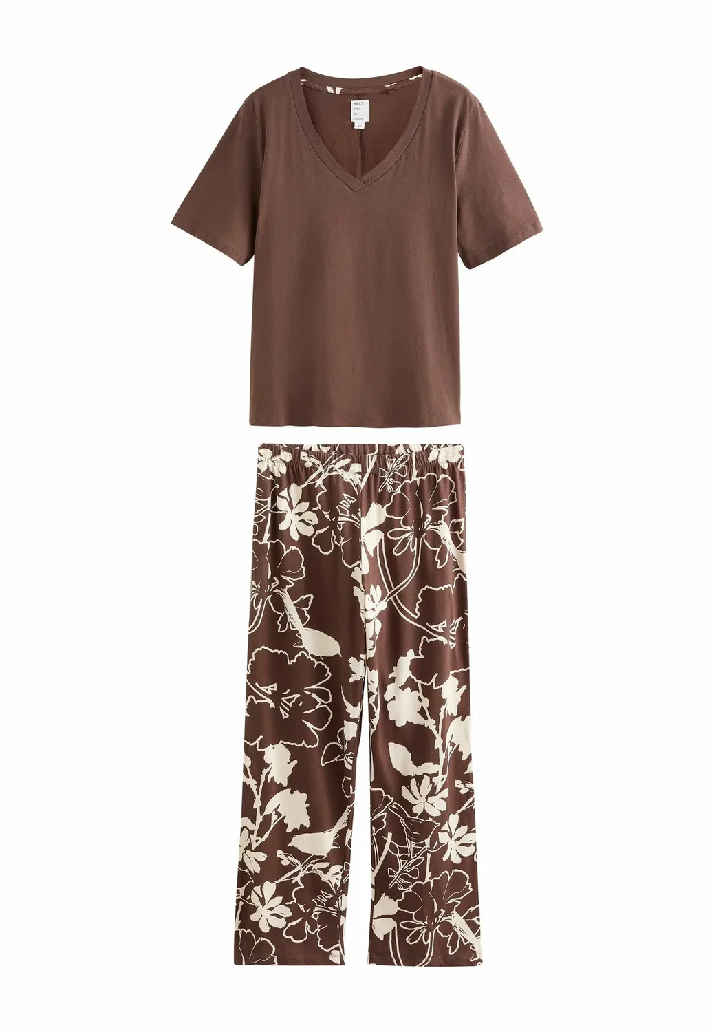 Комплект - пижама Next, Chocolate Brown Floral