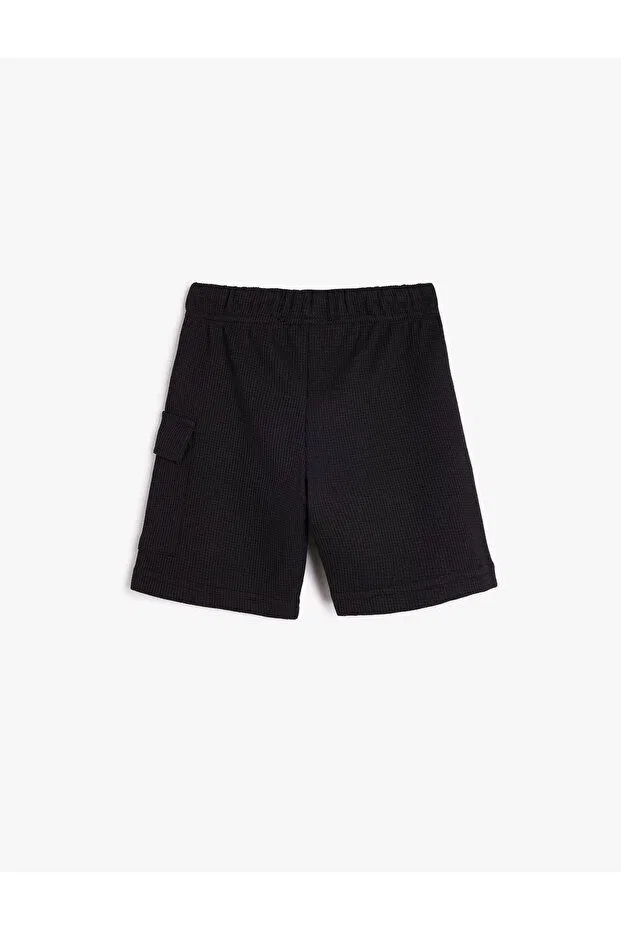 Детские шорты для мальчиков хлопковые Boy'S denim&canvas shorts 5skb40016tk Koton, Black — фото 2