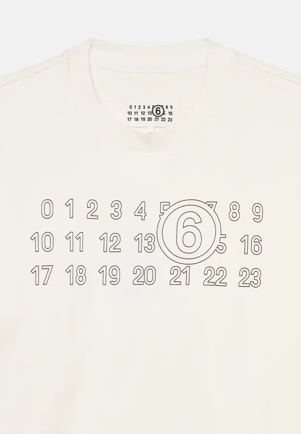 Свитшот с вышивкой Unisex Mm6 Maison Margiela, белый — фото 3