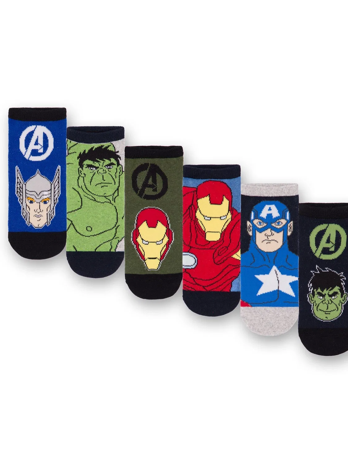 Носки детские, 6 пар, Marvel Vanilla Underground, черные